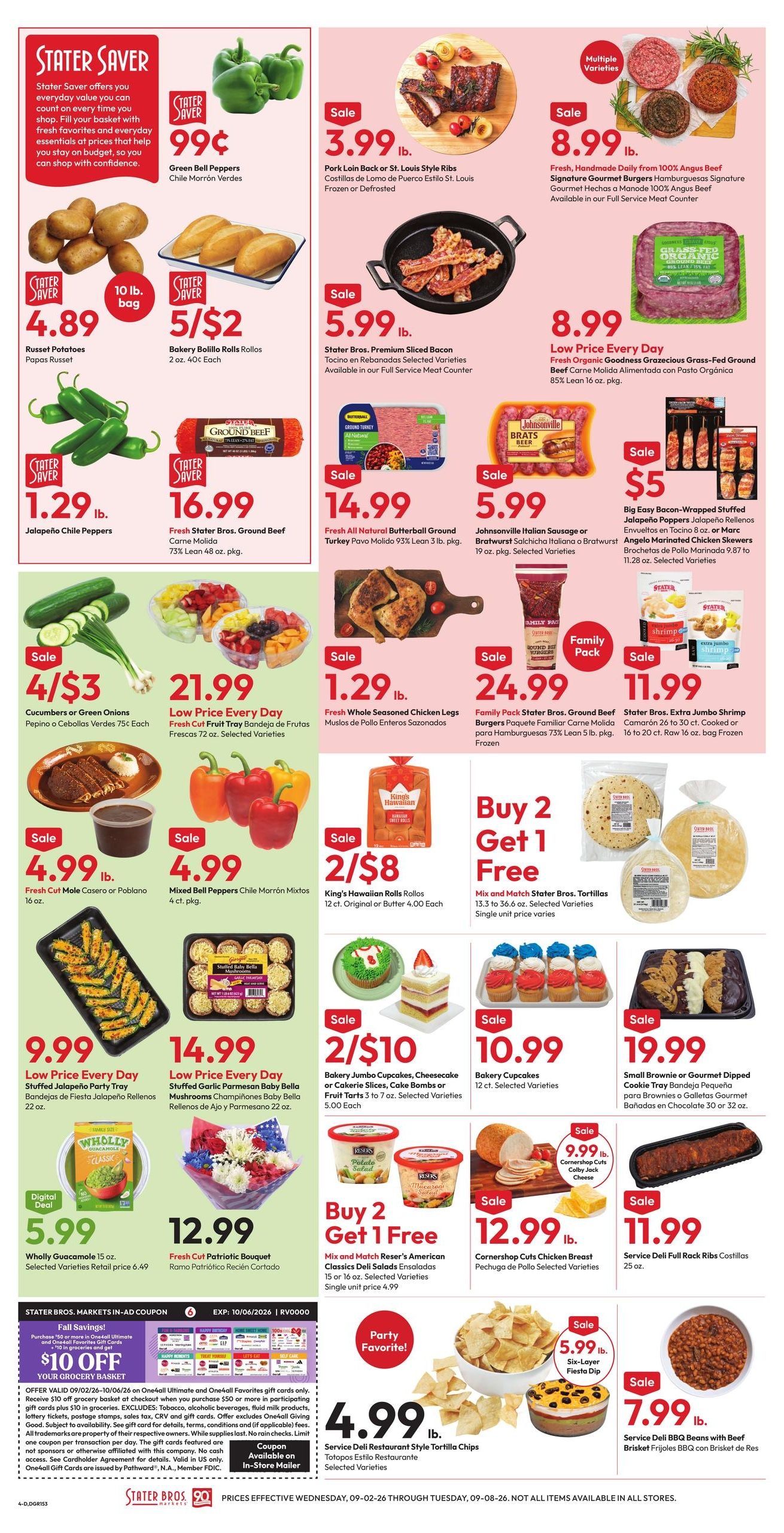 Stater Bros. Markets (Inglewood Area, CA) Weekly Ad September 2 - 8, 2026