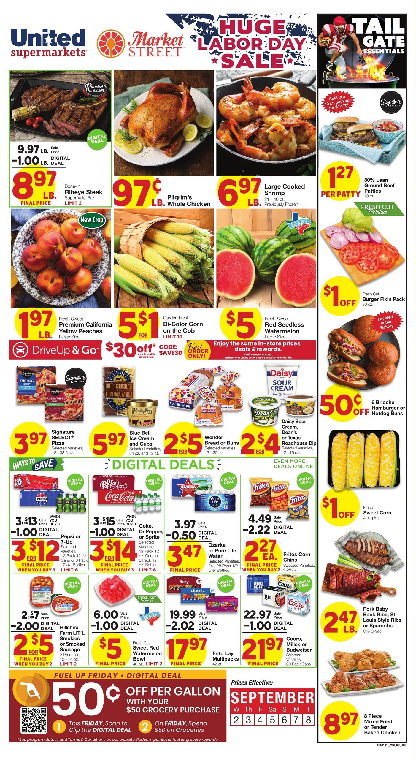 United Supermarkets (Lubbock Area, TX) Weekly Ad September 2 - 8, 2026