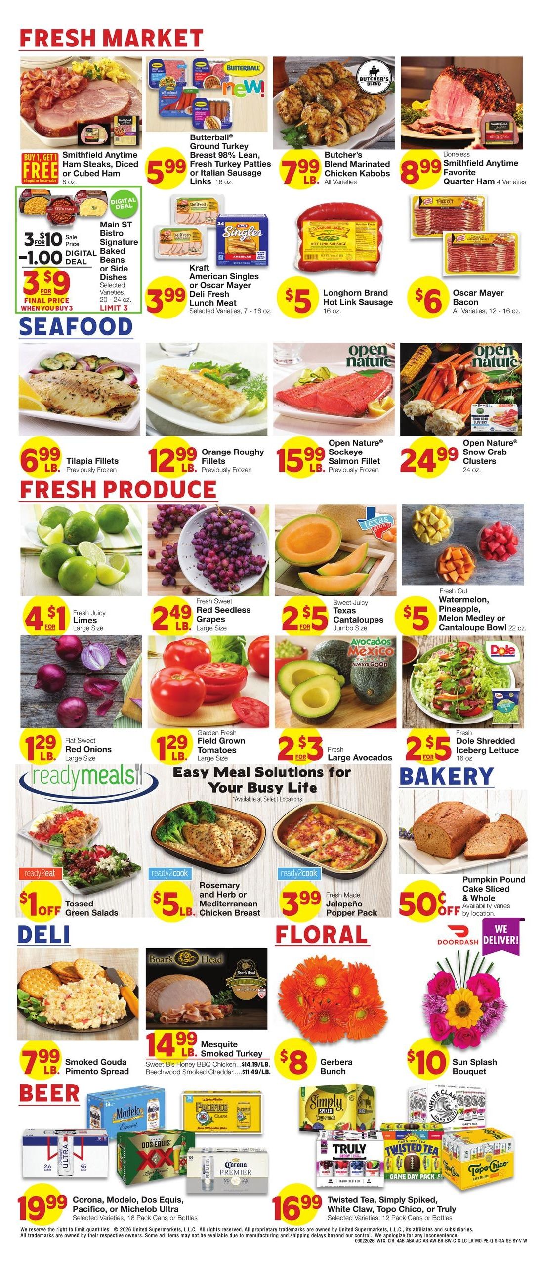 United Supermarkets (Lubbock Area, TX) Weekly Ad September 2 - 8, 2026