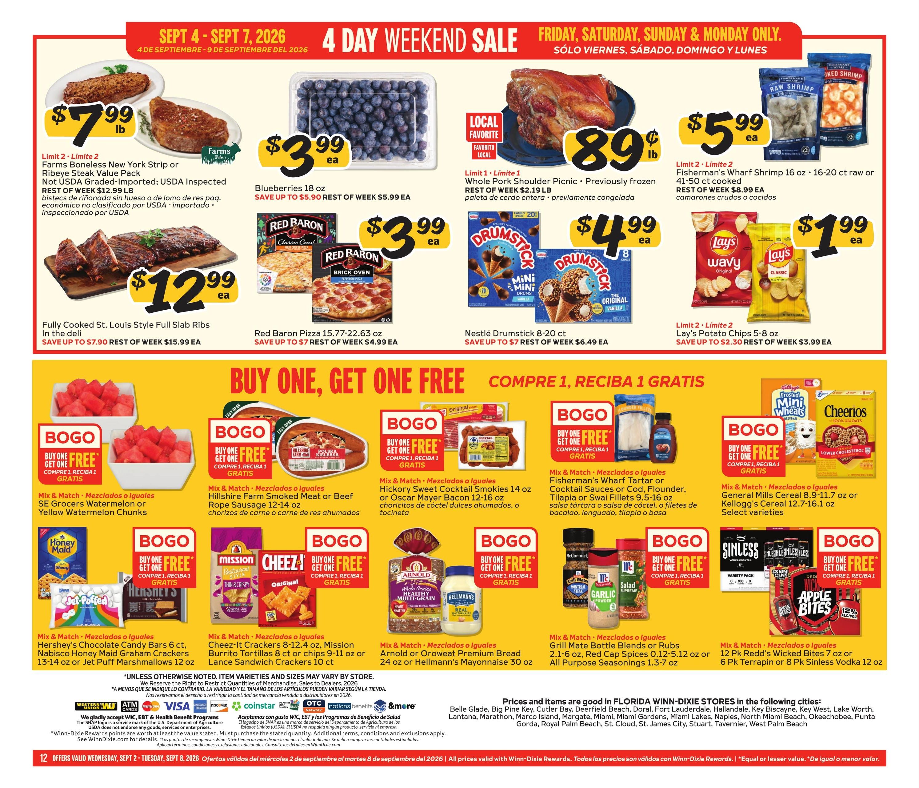 Winn-Dixie (Boca Raton Area, FL) Weekly Ad September 2 - 8, 2026