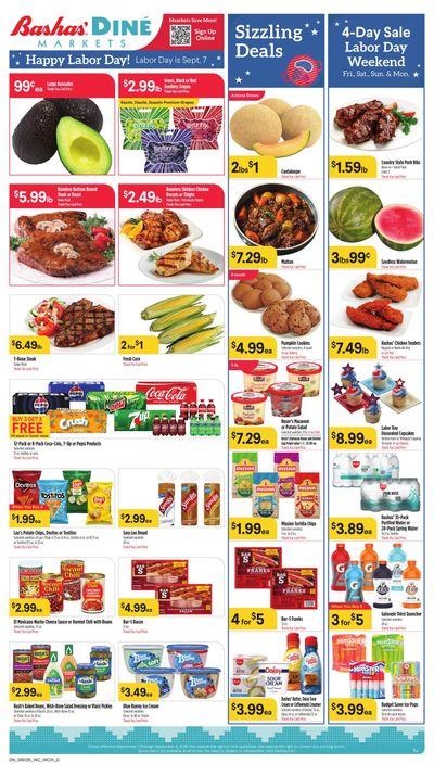 Bashas' Next Week’s Weekly Ad September 2 - 8, 2026
