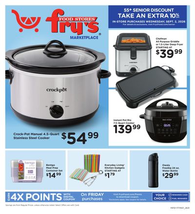 Fry's Food Stores Home & Apparel Weekly Ad September 2 - 8, 2026