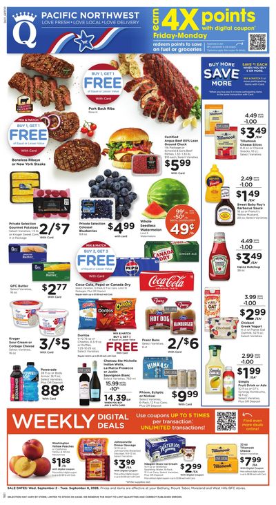 QFC (Portland Area, OR) Weekly Ad September 2 - 8, 2026