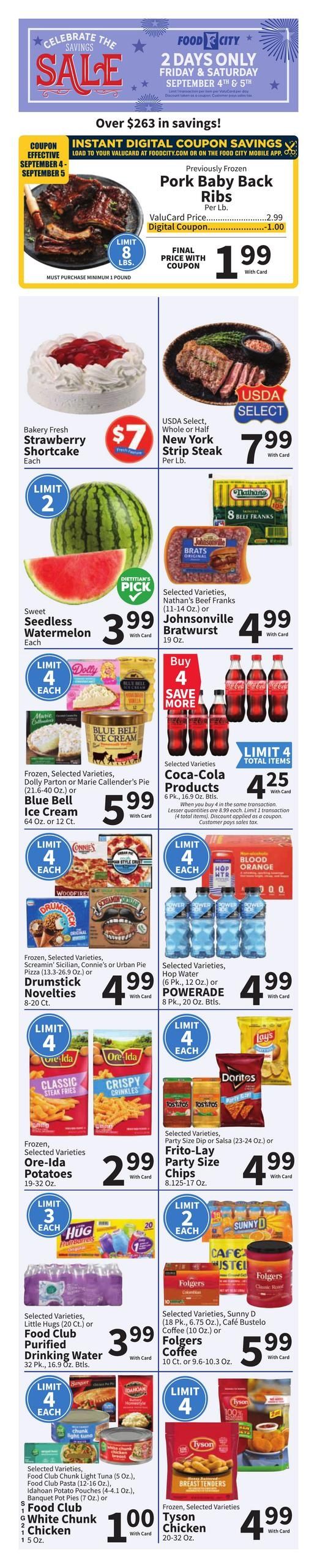 FoodCity (Anniston Area, AL) Weekly Ad September 2 - 8, 2026