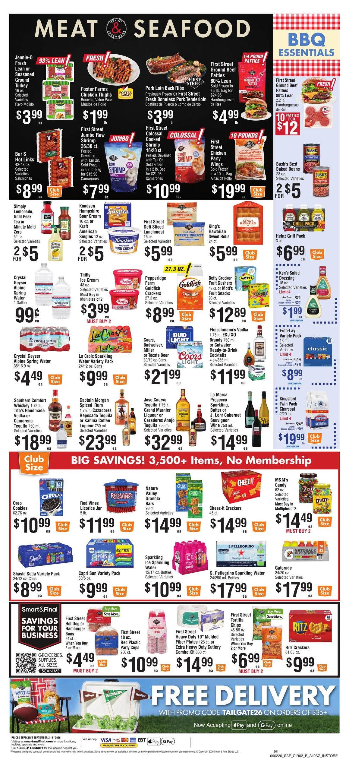 Smart & Final (Bullhead City Area, AZ) Weekly Ad September 2 - 8, 2026