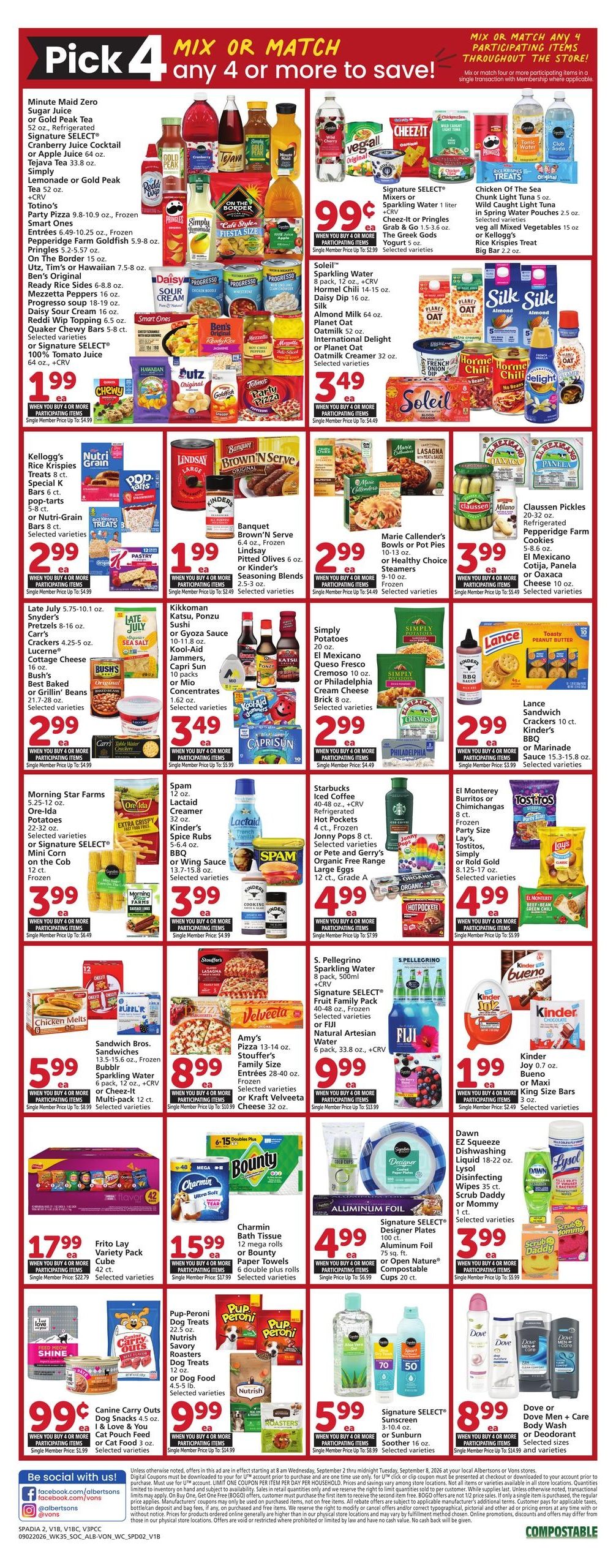 Vons (Beverly Hills Area, CA) Weekly Ad September 2 - 8, 2026