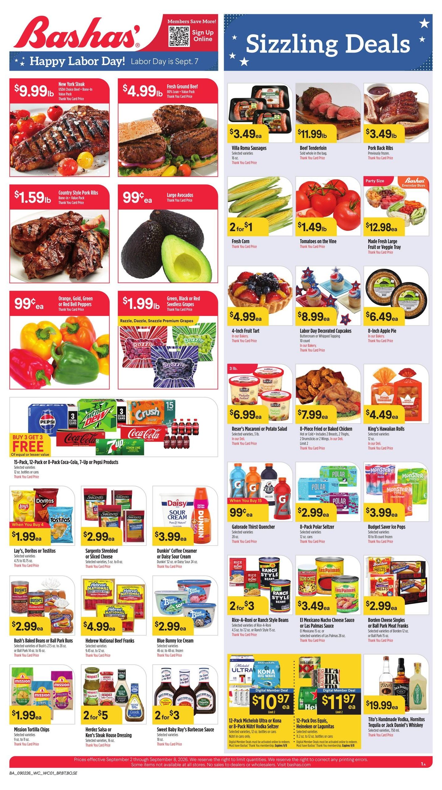 Bashas' (Apache Junction Area, AZ) Weekly Ad September 2 - 8, 2026