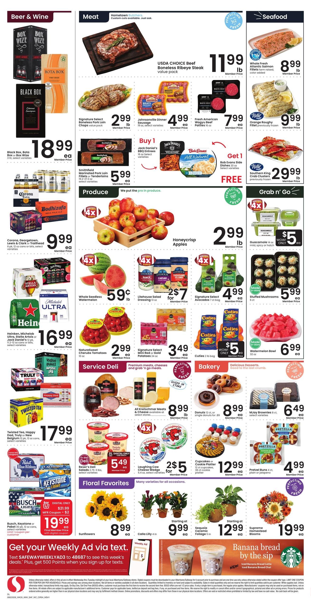 Safeway (Avon Area, MT) Weekly Ad September 2 - 8, 2026