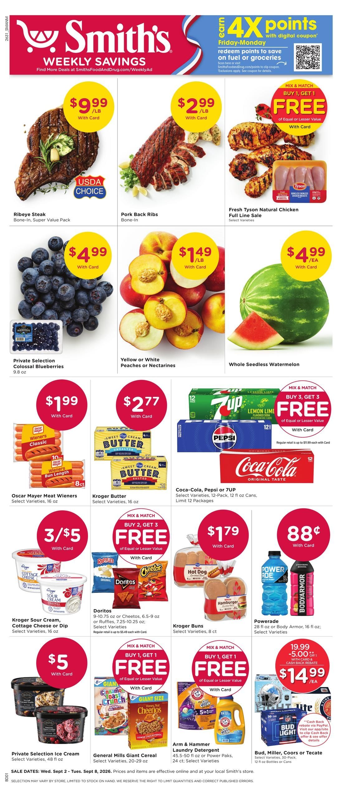 Smith's (Ignacio Area, CO) Weekly Ad September 2 - 8, 2026