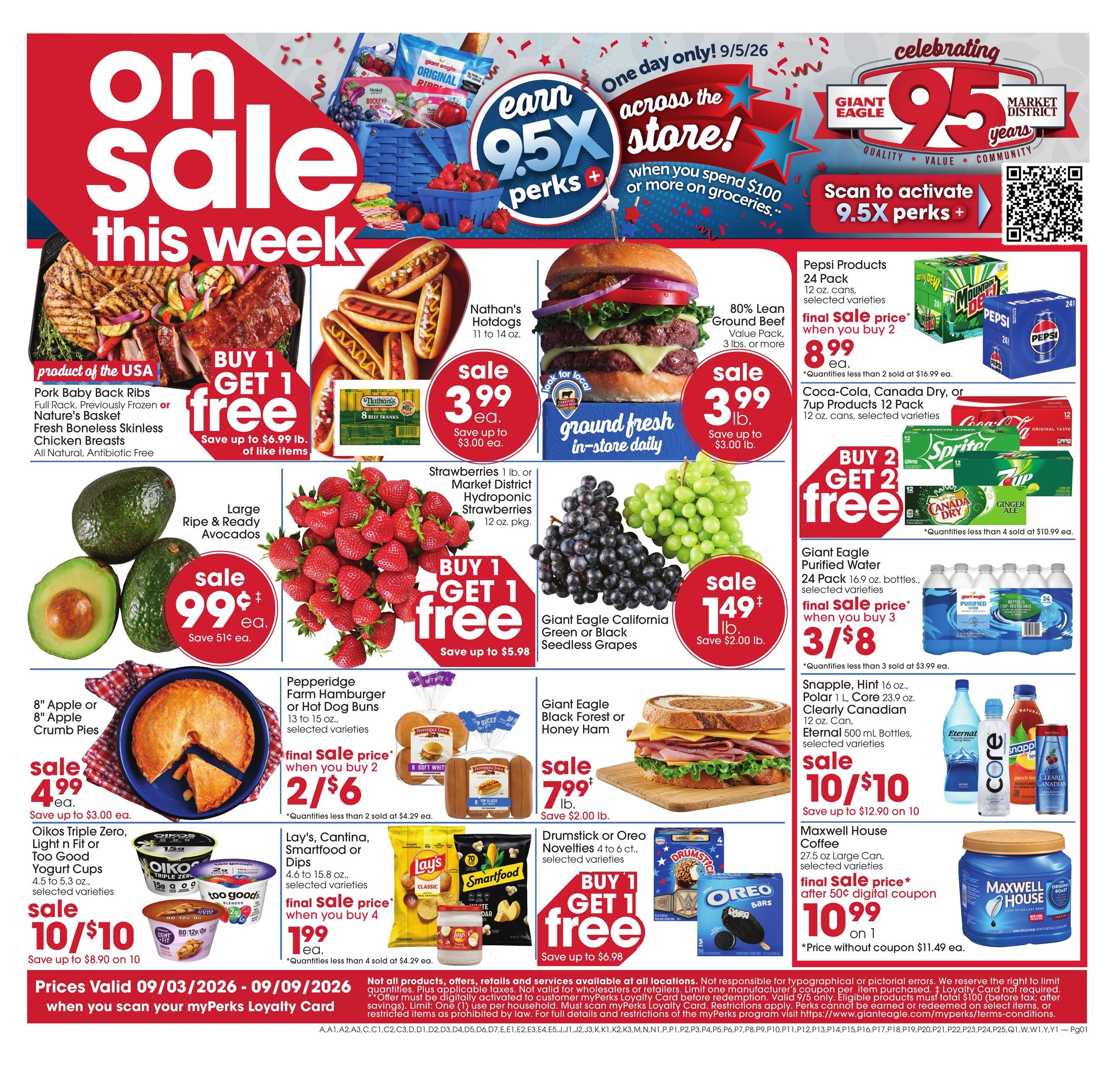 Giant Eagle (Corriganville Area, MD) Weekly Ad September 3 - 9, 2026