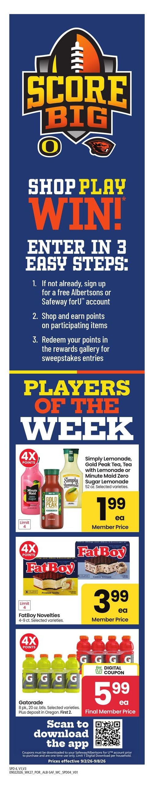 Safeway (Bend Area, OR) Weekly Ad September 2 - 8, 2026