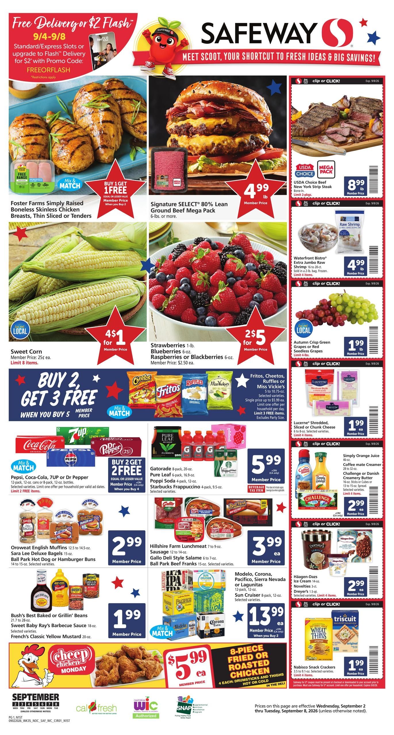 Safeway (Berkeley Area, CA) Weekly Ad September 2 - 8, 2026