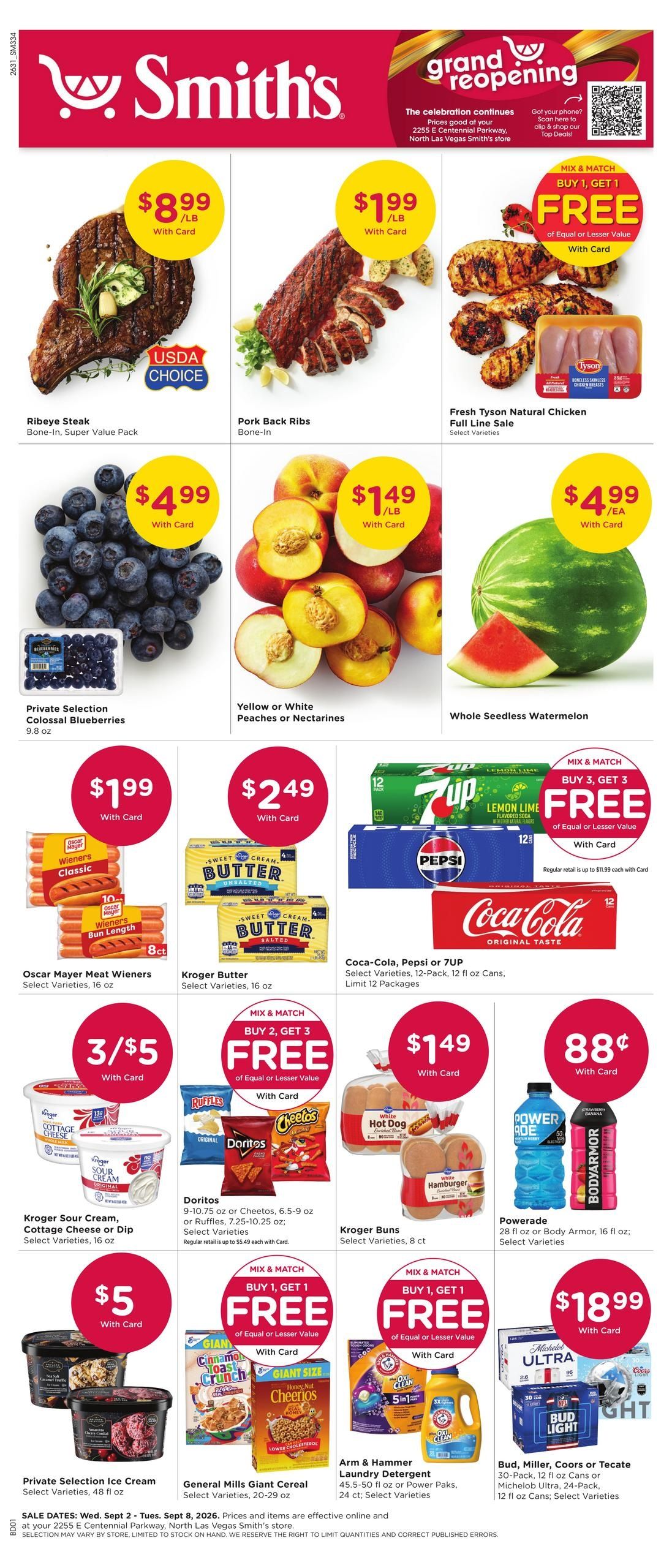 Smith's (Nellis Afb Area, NV) Weekly Ad September 2 - 8, 2026