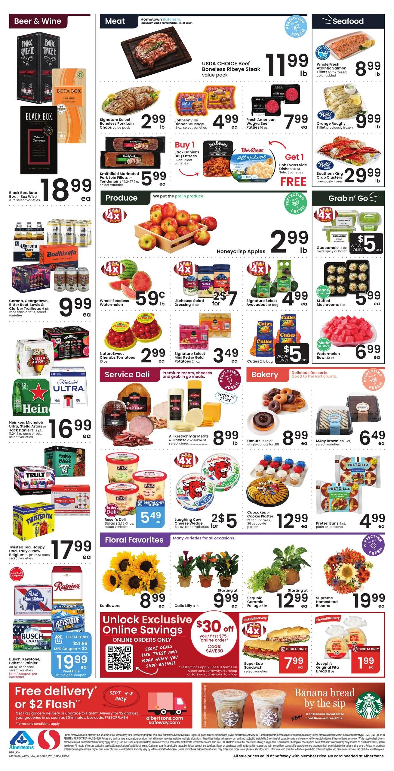 Safeway (Basin Area, MT) Weekly Ad September 2 - 8, 2026