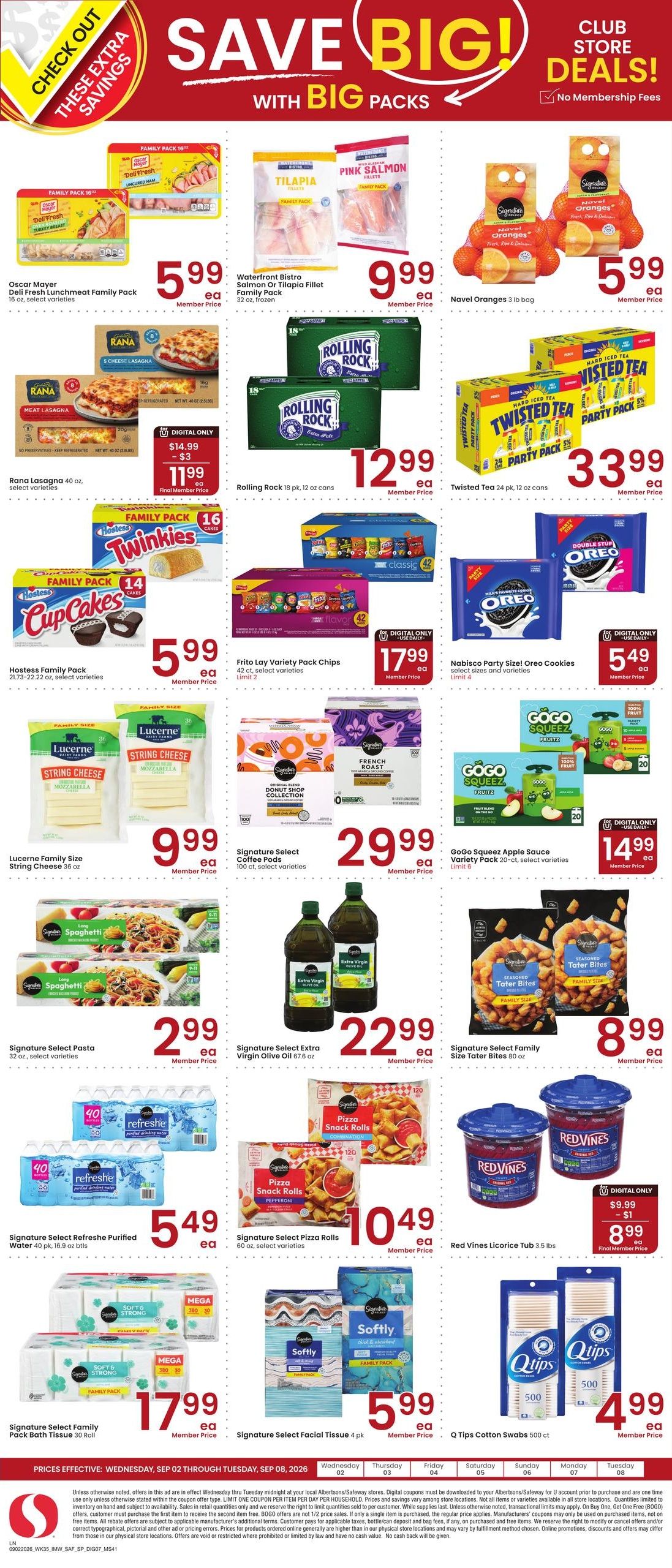Safeway (Riverton Area, WY) Weekly Ad September 2 - 8, 2026