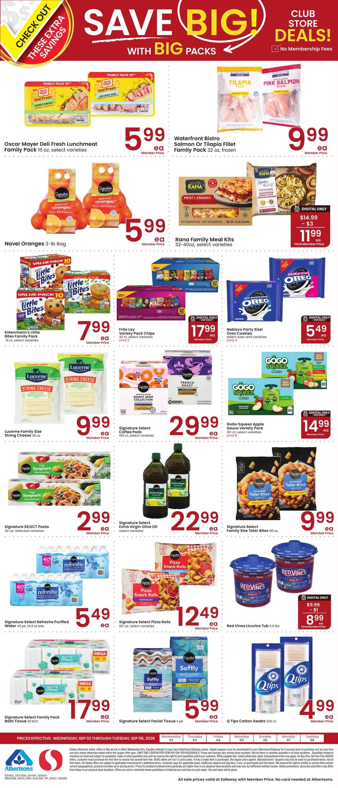 Safeway (Sharon Springs Area, KS) Weekly Ad September 2 - 8, 2026