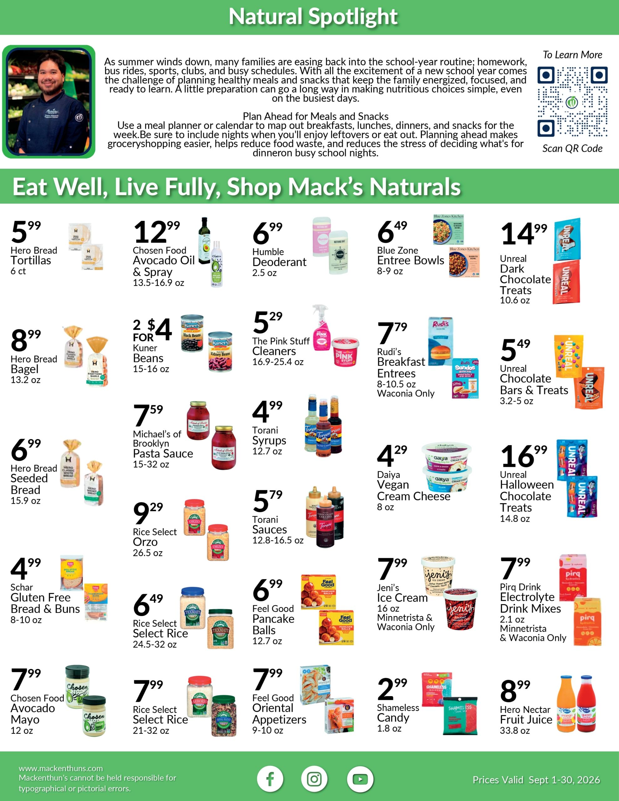 Mackenthun's Monthly Naturals Weekly Ad September 1 - 30, 2026