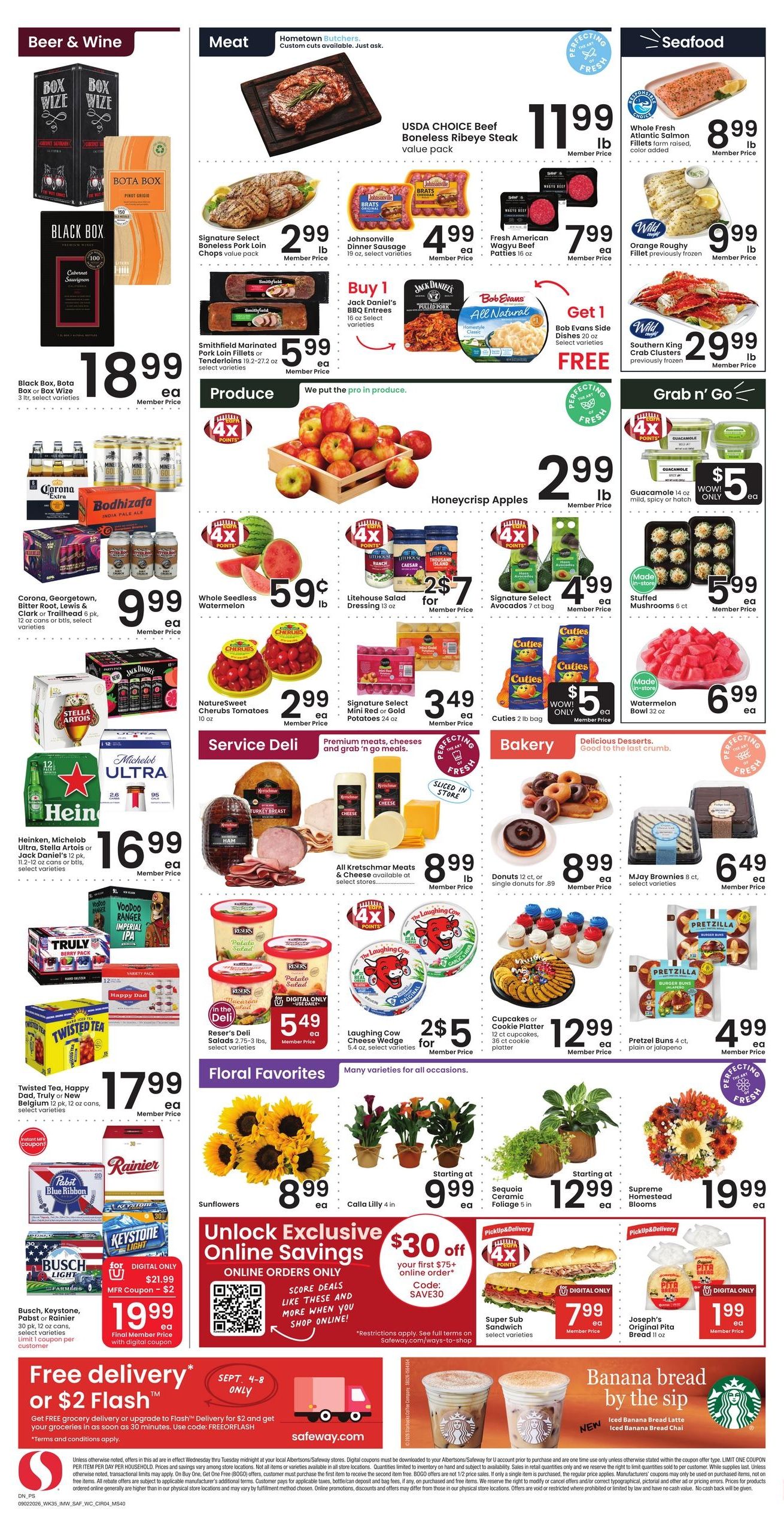Safeway (Hot Springs-Sheridan Area, MT) Weekly Ad September 2 - 8, 2026