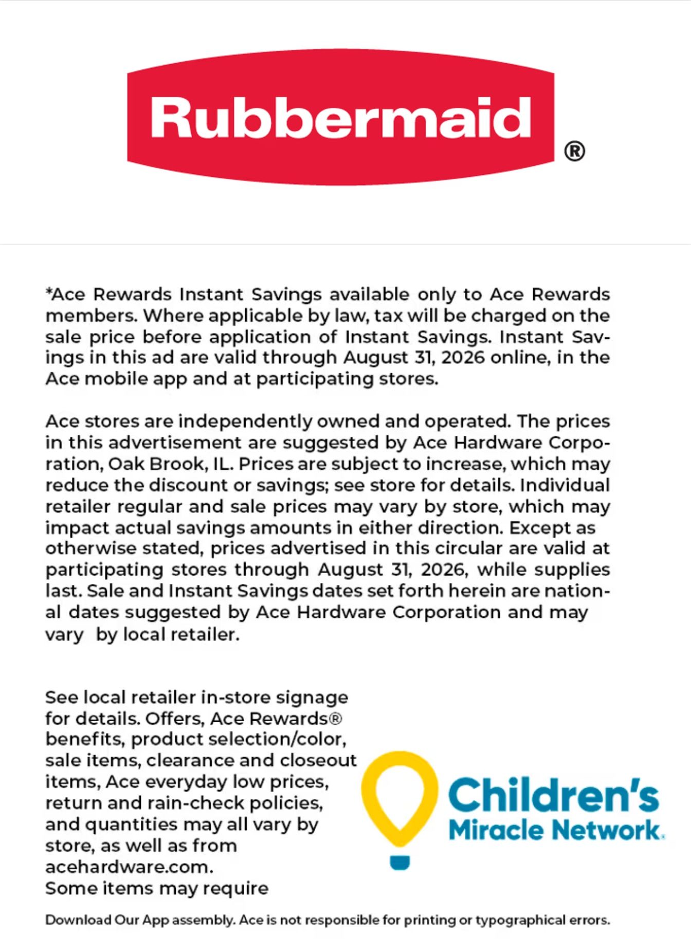 Kabelin Ace (La Porte, IN) Weekly Ad September 1 - 14, 2026