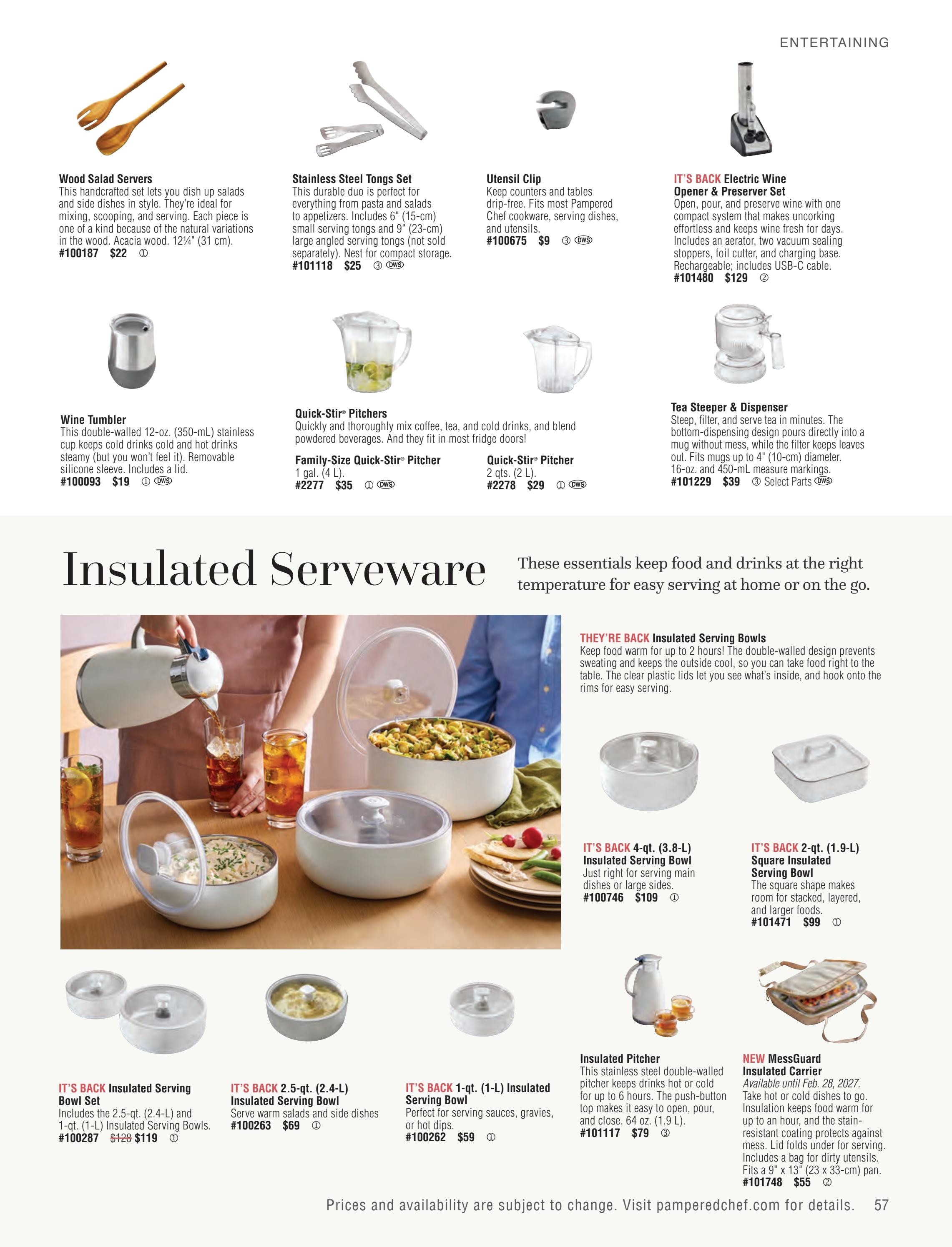 Pampered Chef Fall/Winter 2026 Catalog Weekly Ad September 1, 2026 - February 28, 2027
