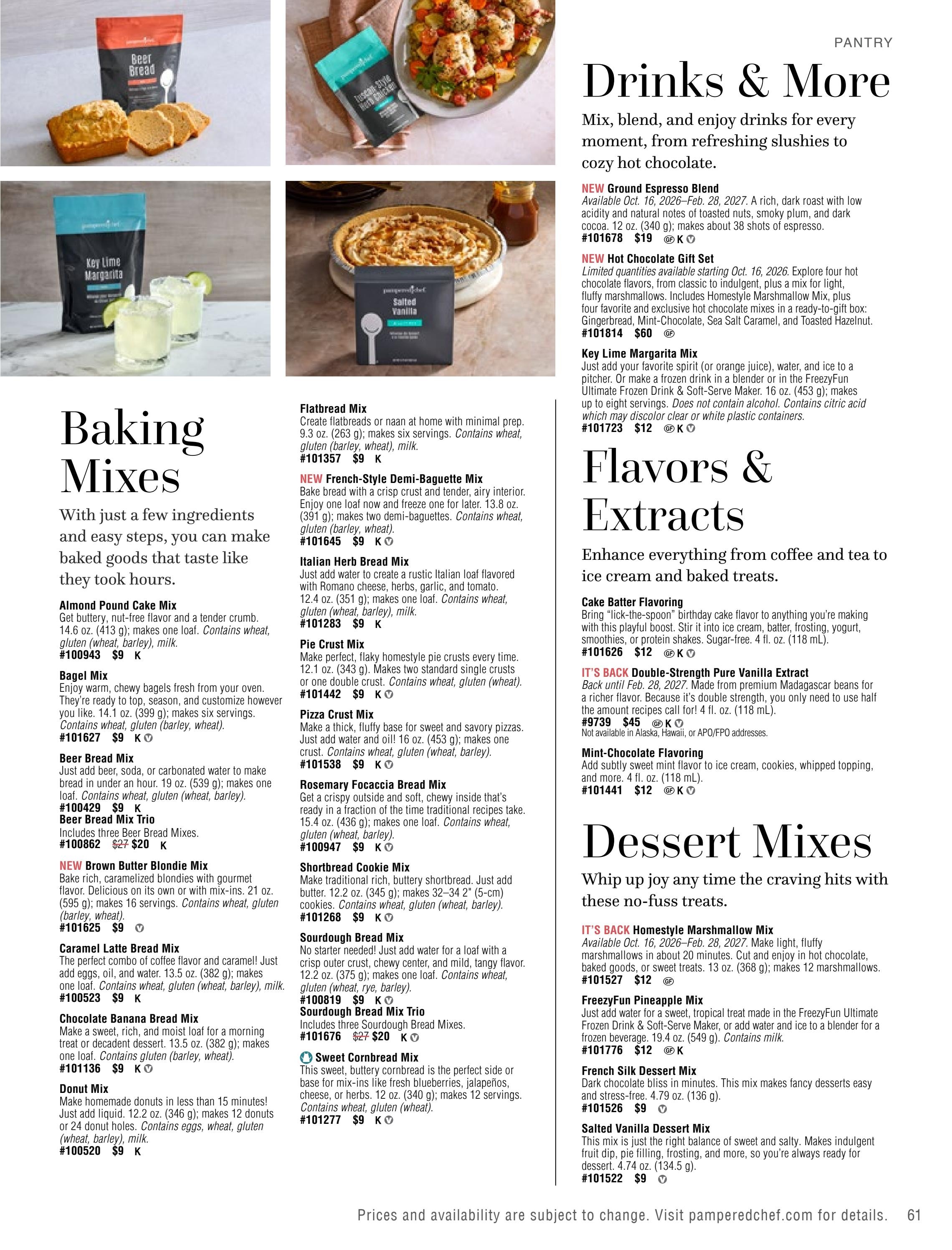 Pampered Chef Fall/Winter 2026 Catalog Weekly Ad September 1, 2026 - February 28, 2027