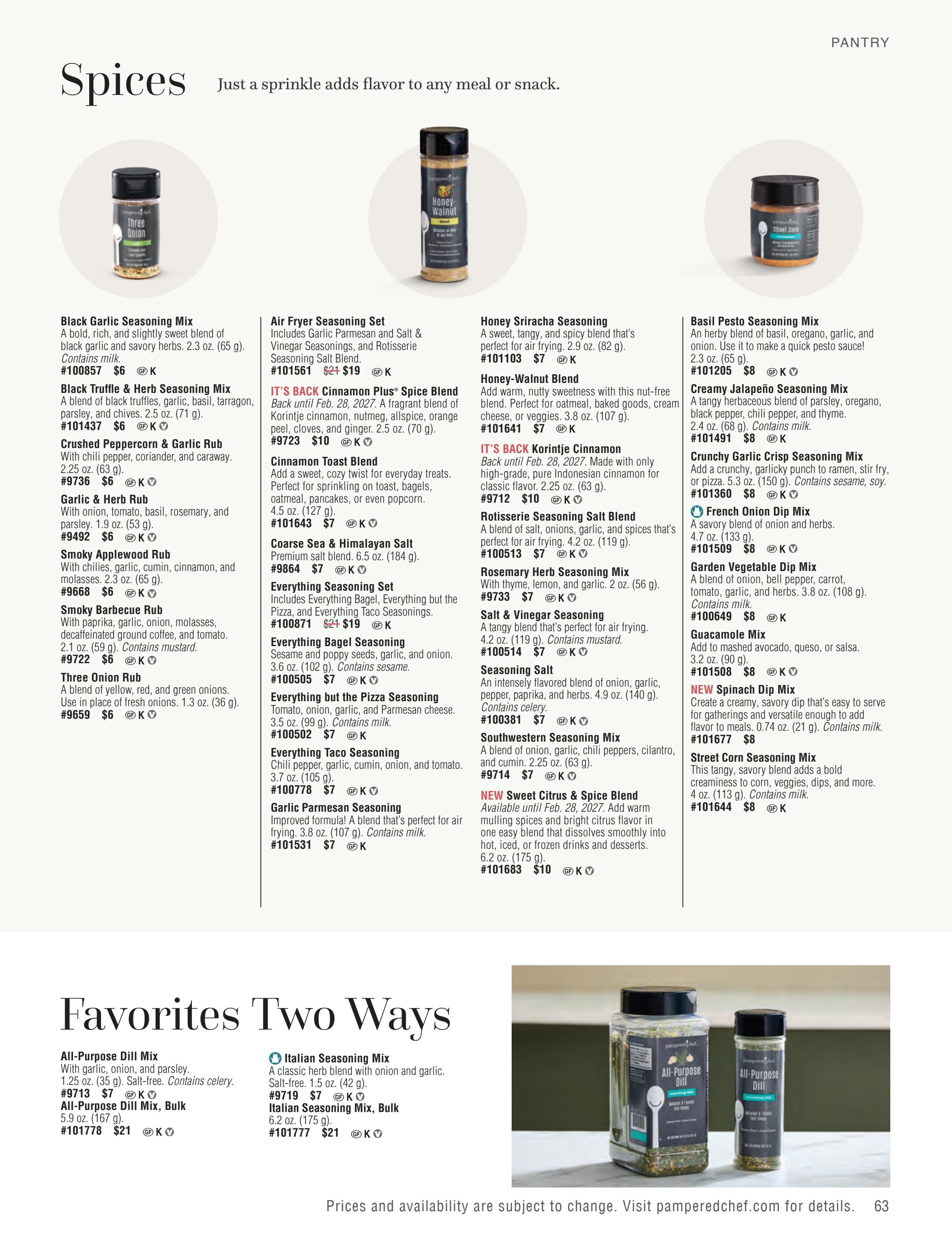 Pampered Chef Fall/Winter 2026 Catalog Weekly Ad September 1, 2026 - February 28, 2027