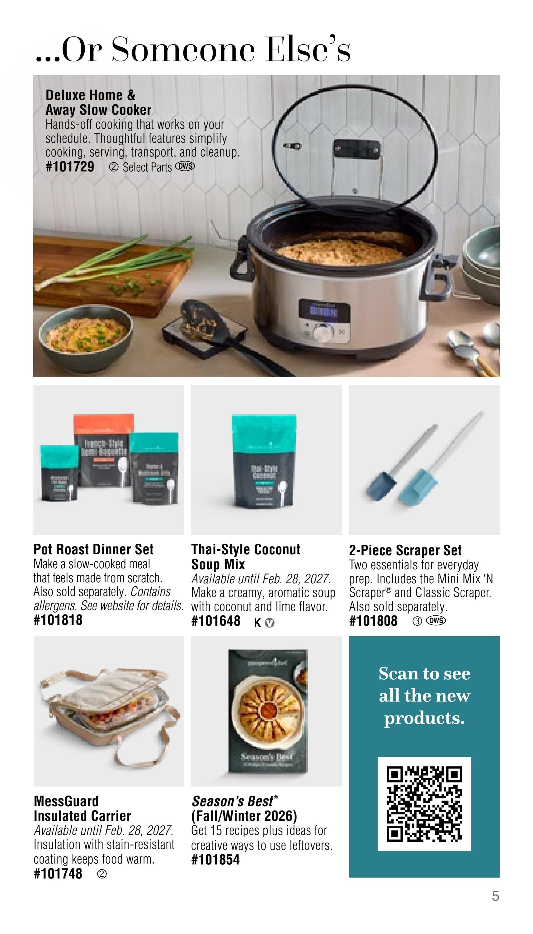 Pampered Chef Fall/Winter 2026 Mini Catalog Weekly Ad September 1, 2026 - February 28, 2027