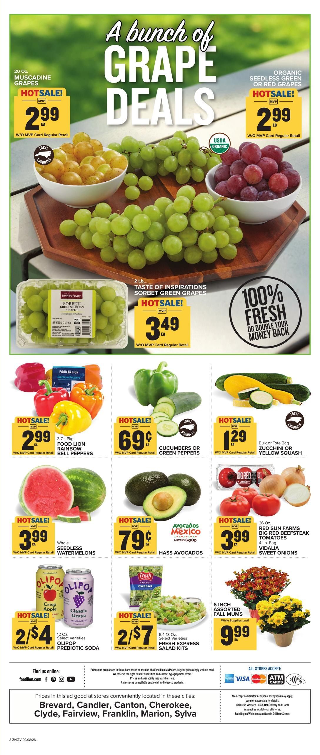 Food Lion (Asheville Area, NC) Weekly Ad September 2 - 8, 2026