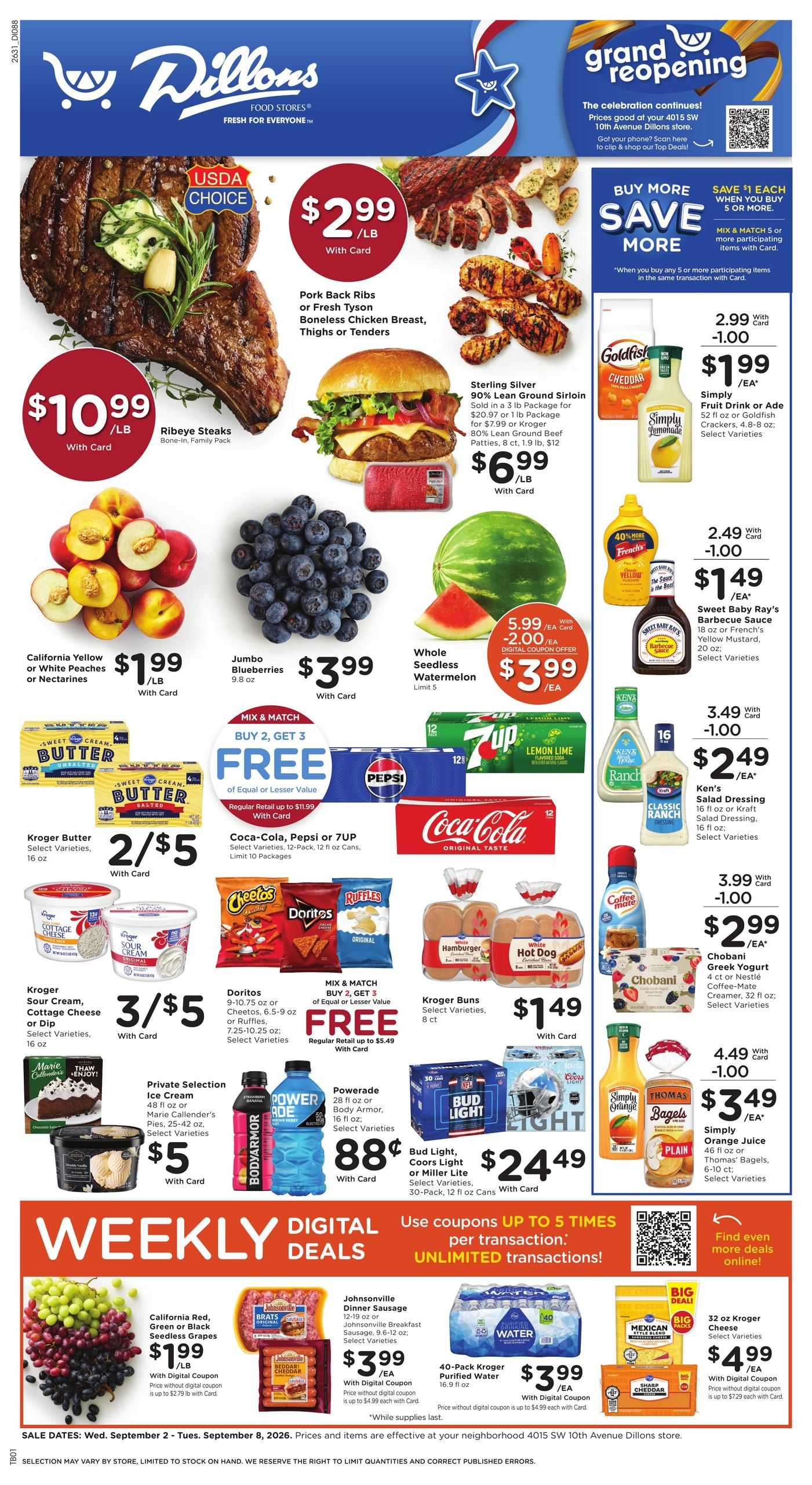 Dillons (Topeka Area, KS) Weekly Ad September 2 - 8, 2026