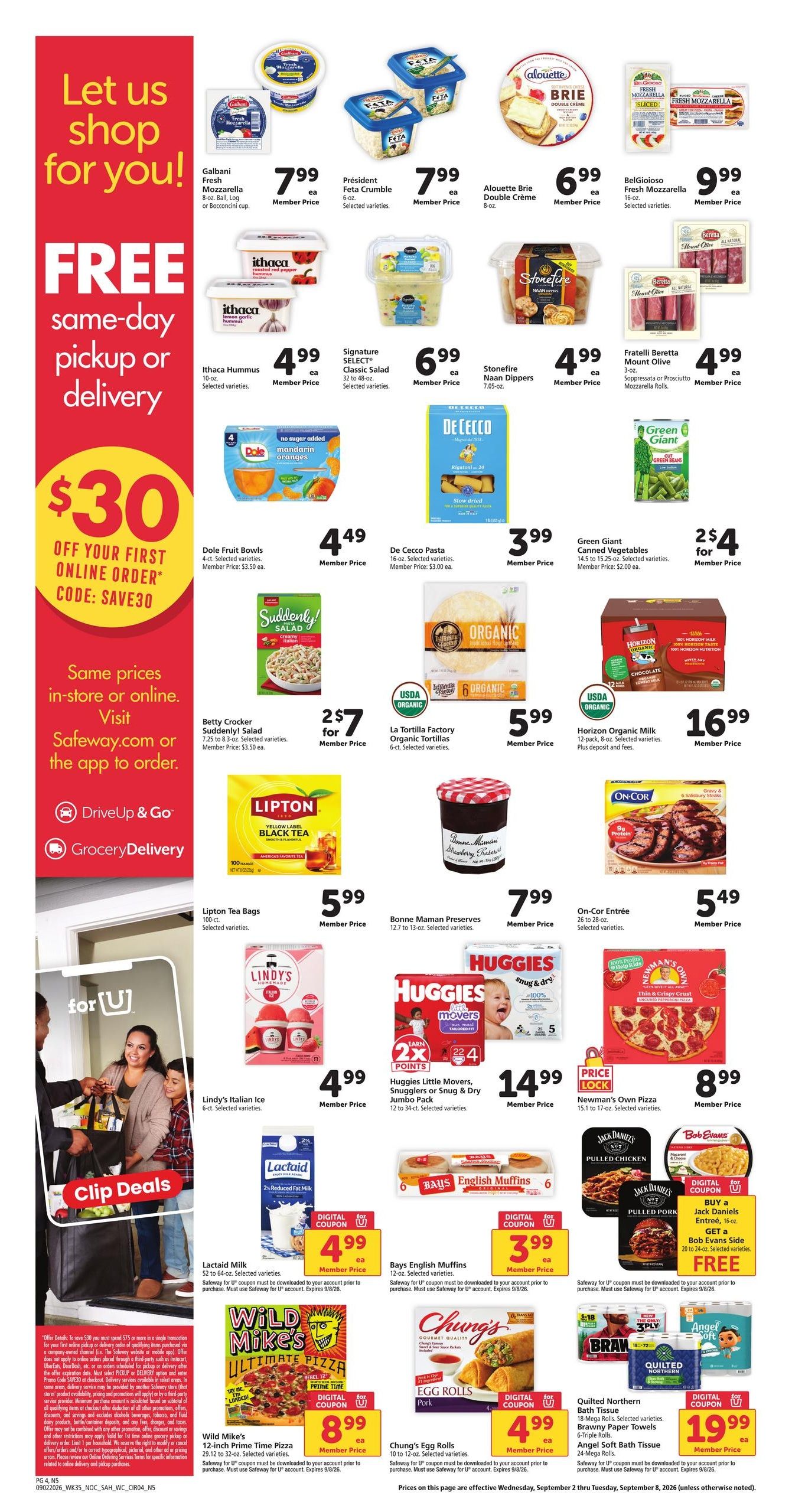 Safeway (Aiea Area, HI) Weekly Ad September 2 - 8, 2026