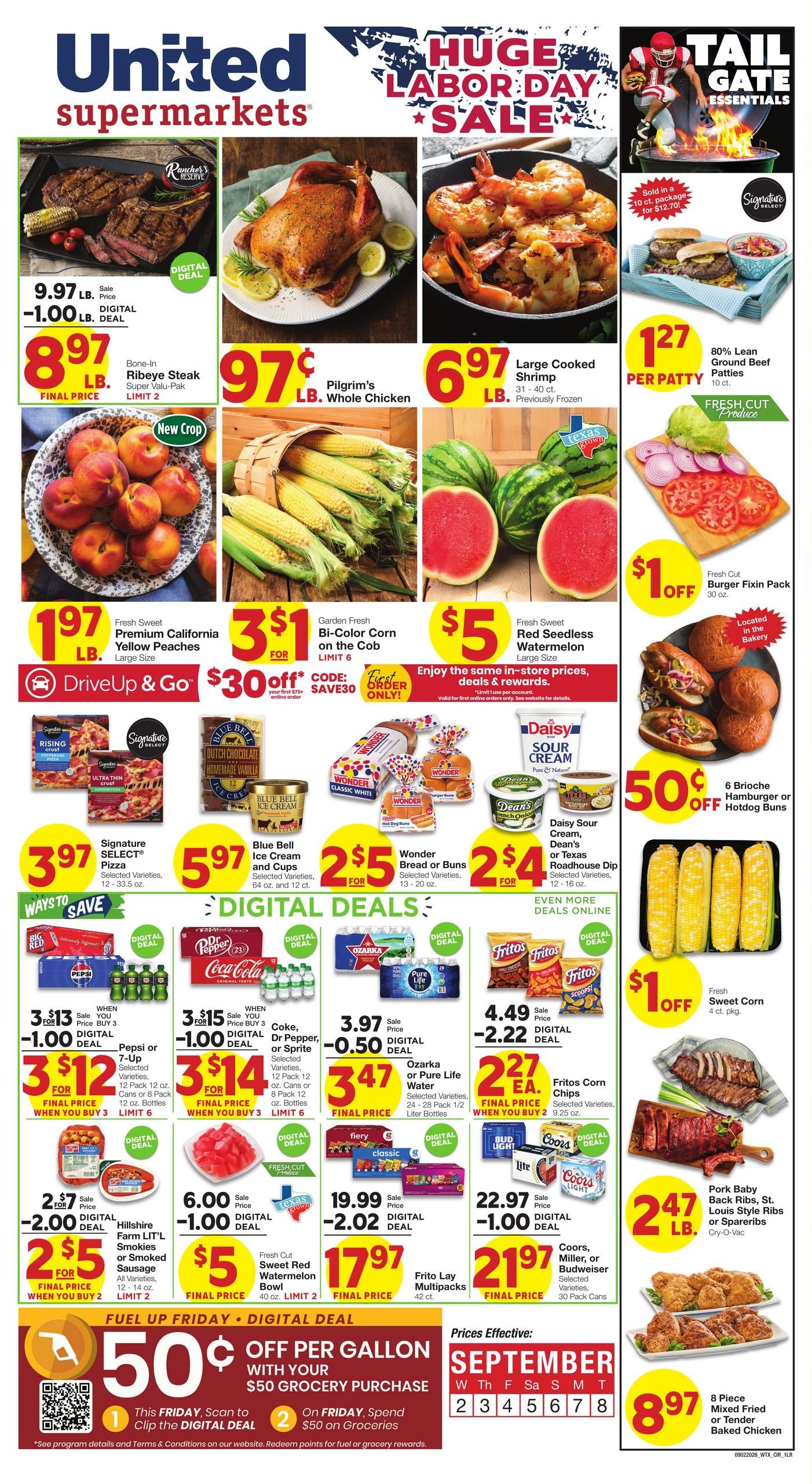United Supermarkets (Clovis Area, NM) Weekly Ad September 2 - 8, 2026