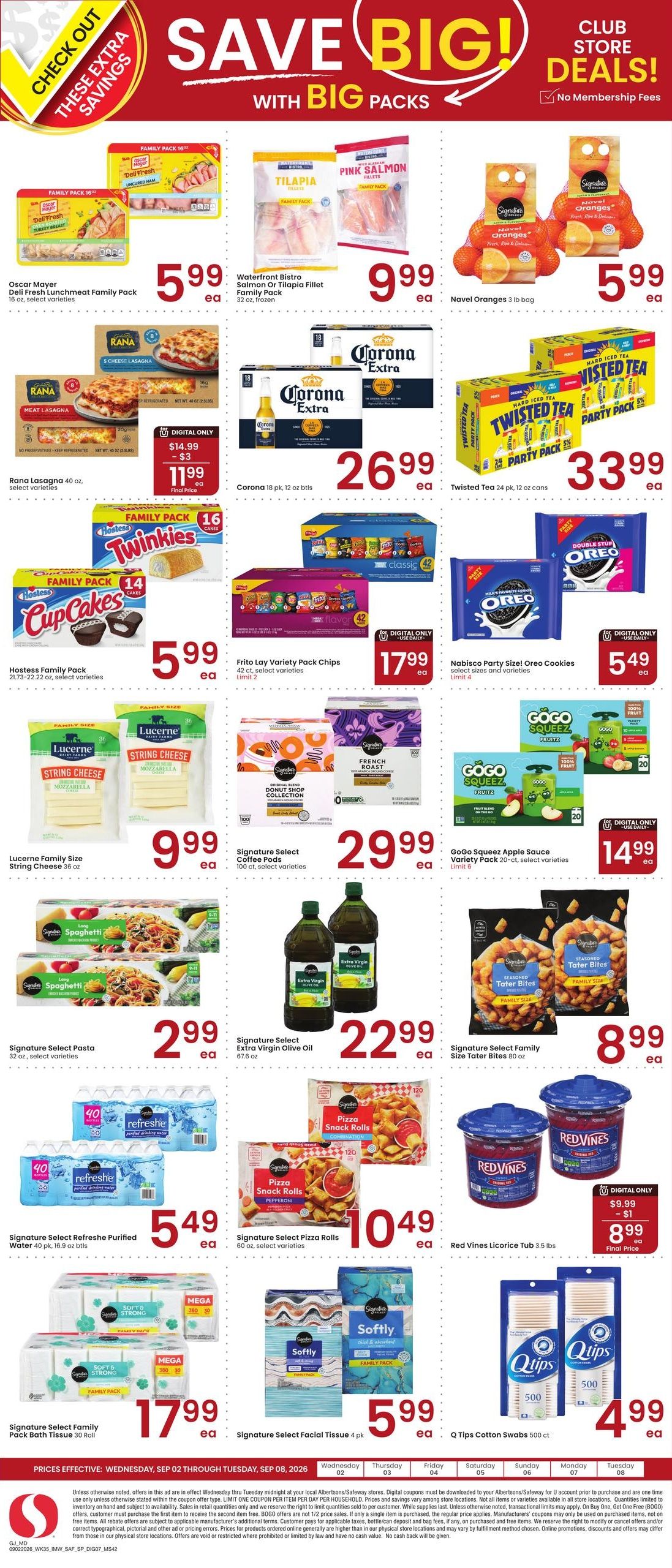 Safeway (Grand Junction Area, CO) Weekly Ad September 2 - 8, 2026