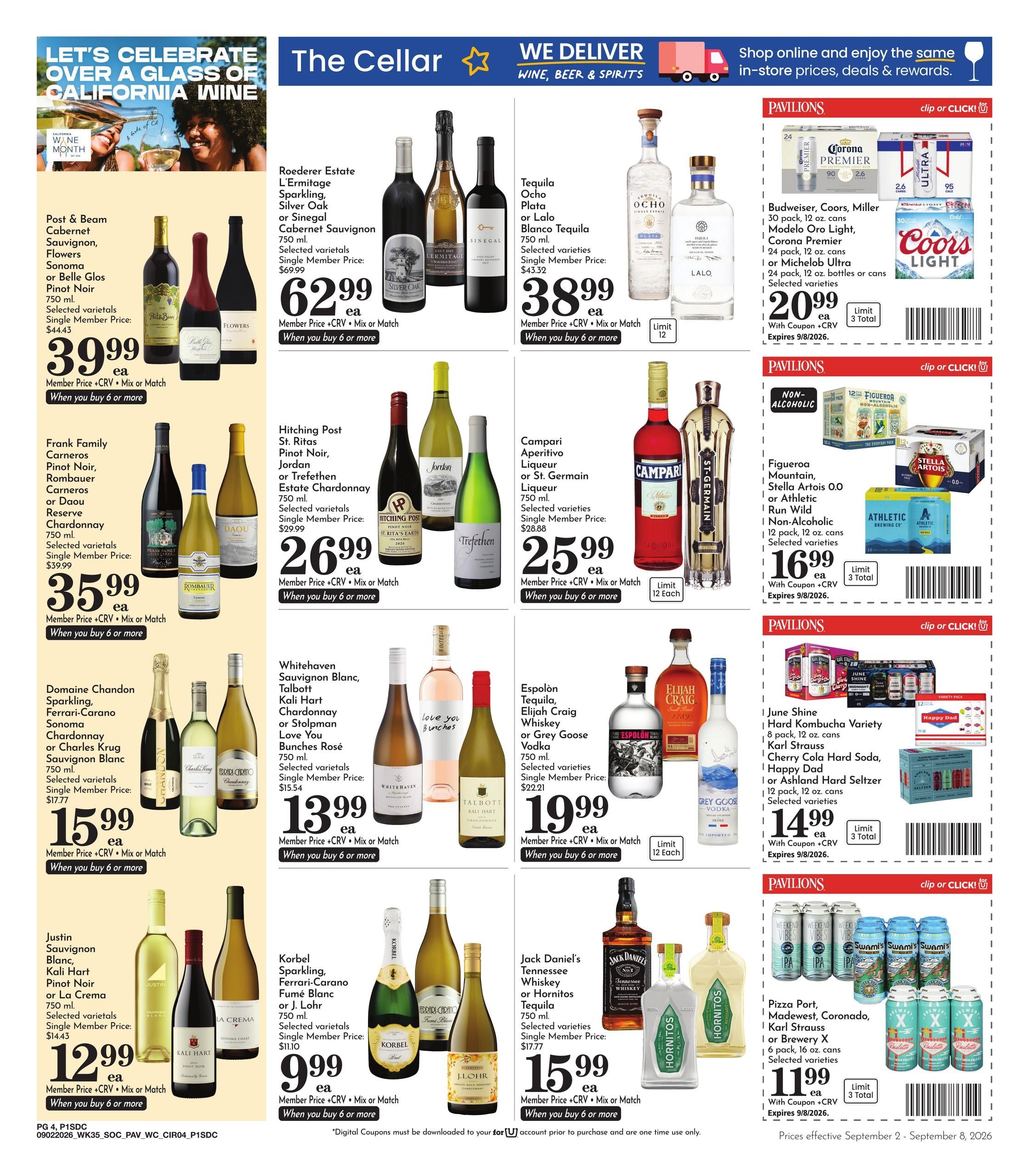 Pavilions (Chula Vista Area, CA) Weekly Ad September 2 - 8, 2026