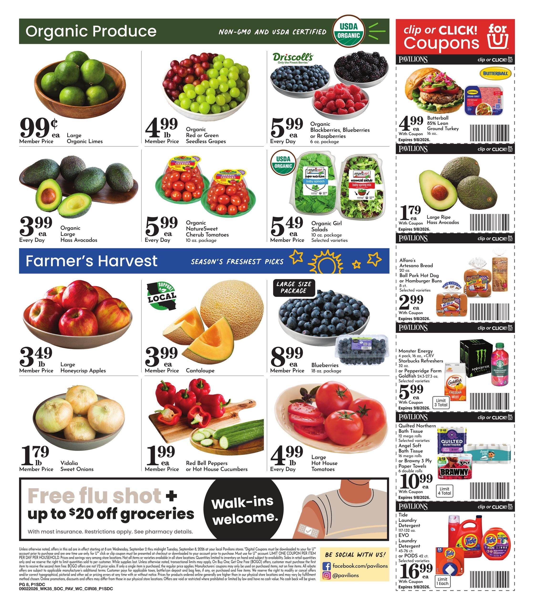 Pavilions (Chula Vista Area, CA) Weekly Ad September 2 - 8, 2026
