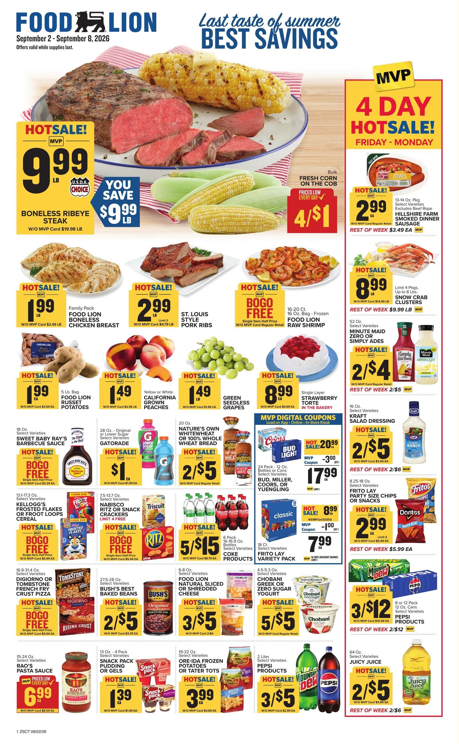 Food Lion (Blackstock-Richburg Area, SC) Weekly Ad September 2 - 8, 2026