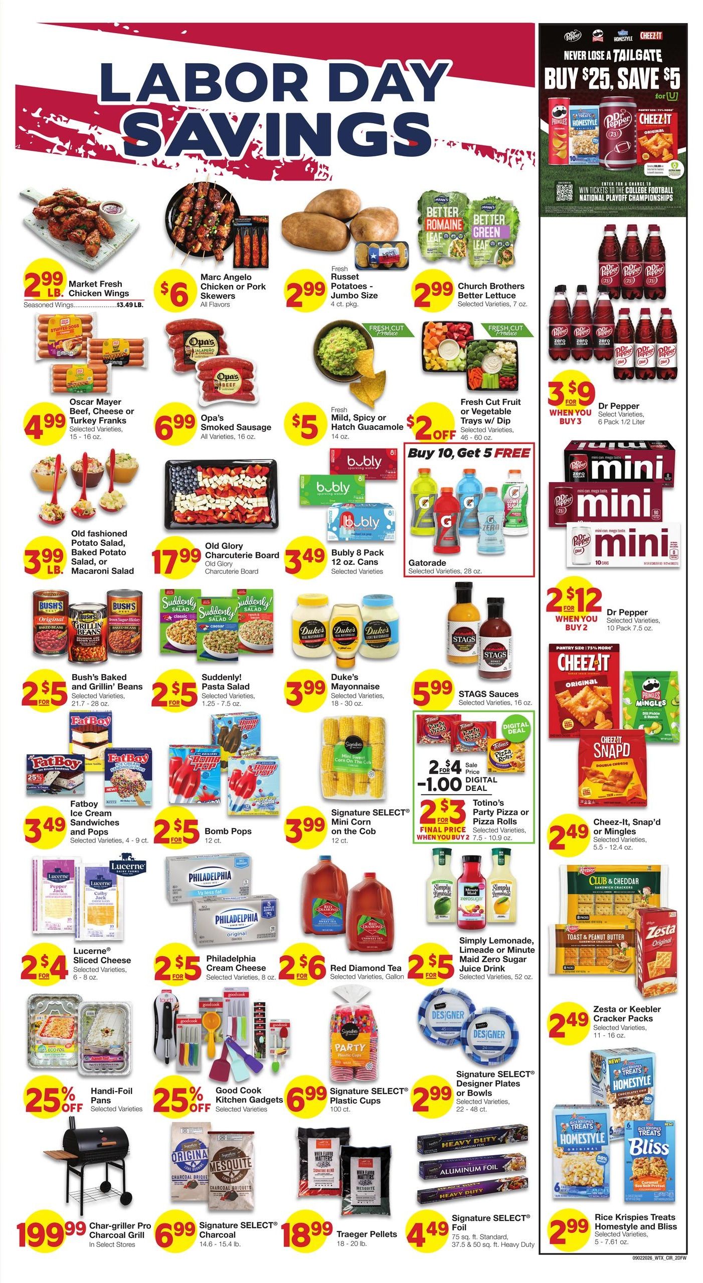 Market Street (Allen Area, TX) Weekly Ad September 2 - 8, 2026