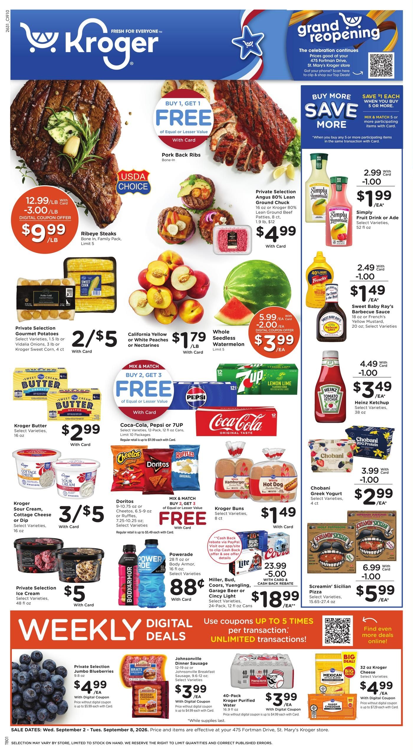 Kroger Weekly Ad September 2 - 8, 2026