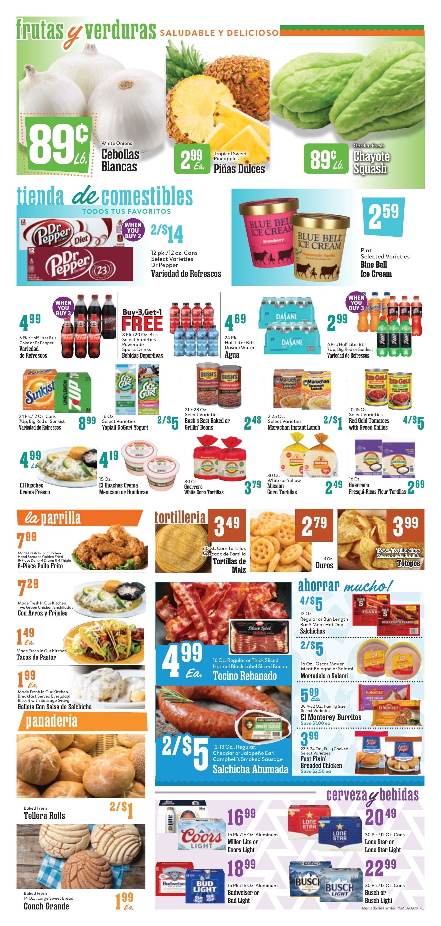 Mercado de Familia Weekly Ad September 9 - 15, 2026