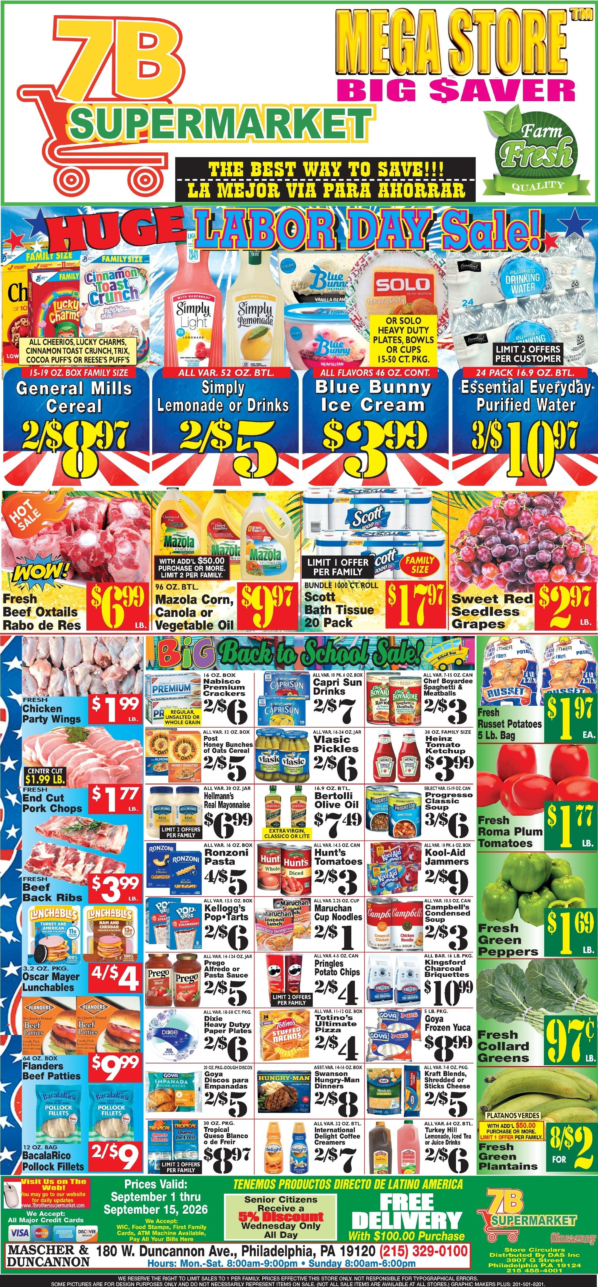 7 Brothers Supermarket Weekly Ad September 1 - 15, 2026