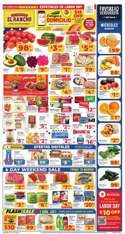 El Rancho Supermercado (Brownsville Area, TX) Weekly Ad September 2 - 8, 2026