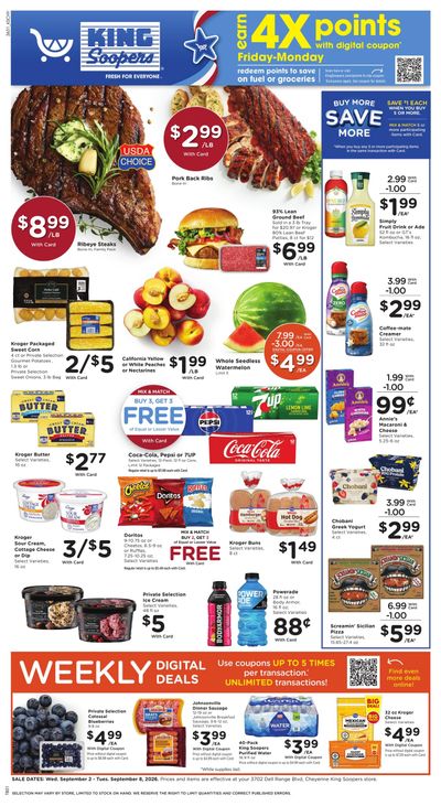 King Soopers (Buford-Cheyenne Area, WY) Weekly Ad September 2 - 8, 2026