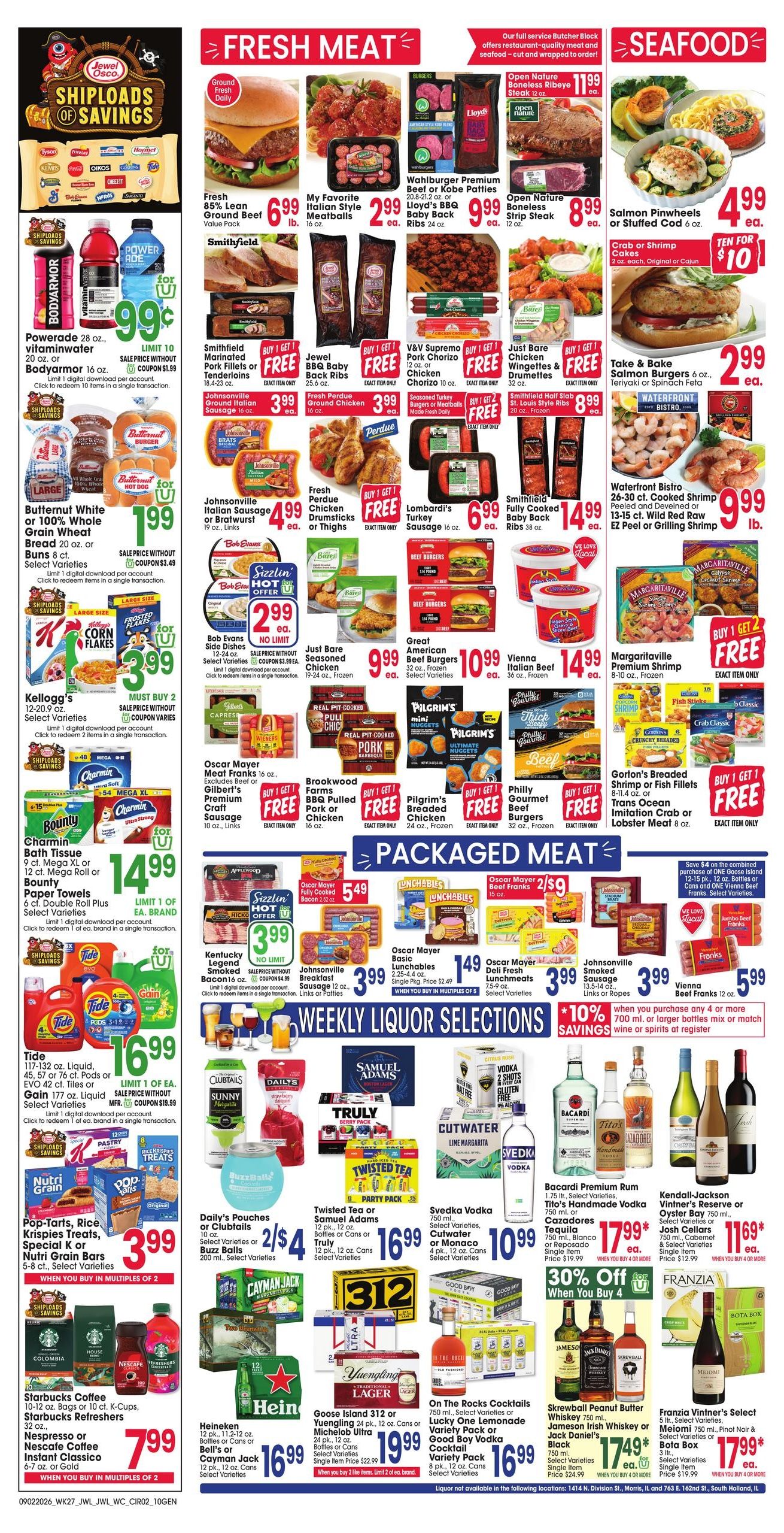Jewel-Osco (Bellwood Area, IL) Weekly Ad September 2 - 8, 2026