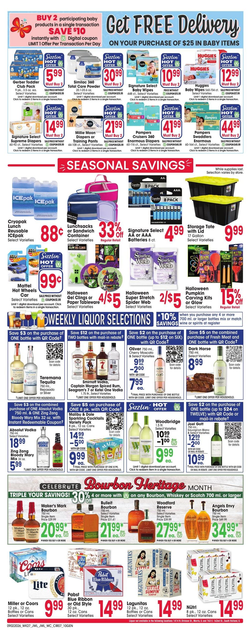 Jewel-Osco (Bellwood Area, IL) Weekly Ad September 2 - 8, 2026