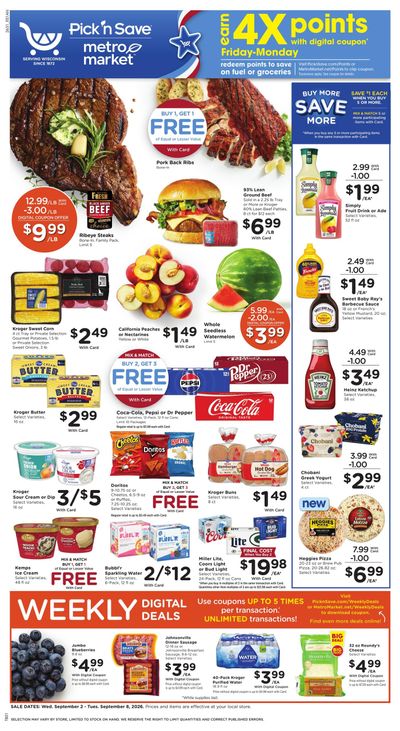 Pick N Save (Abbotsford Area, WI) Weekly Ad September 2 - 8, 2026