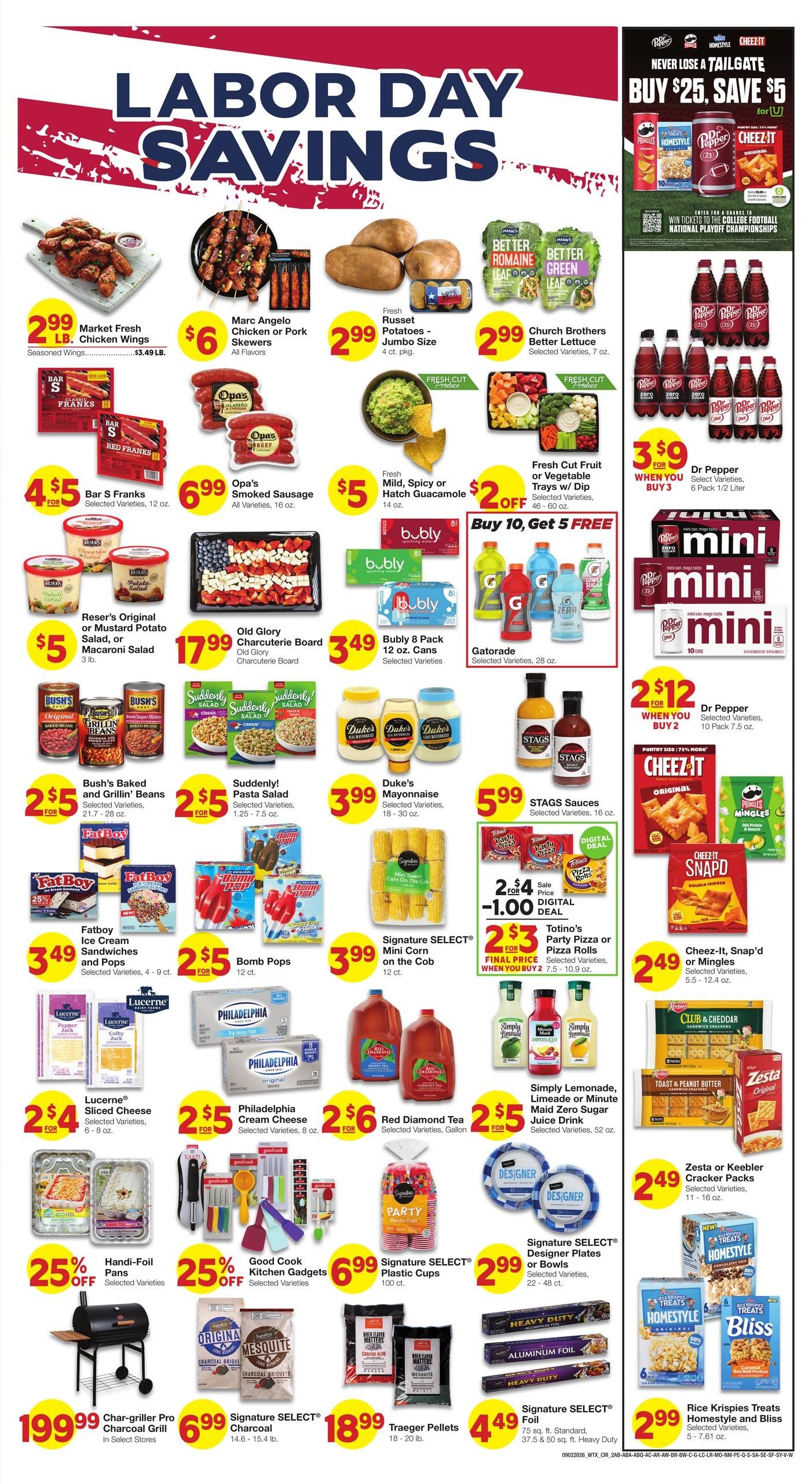 United Supermarkets (Alanreed Area, TX) Weekly Ad September 2 - 8, 2026