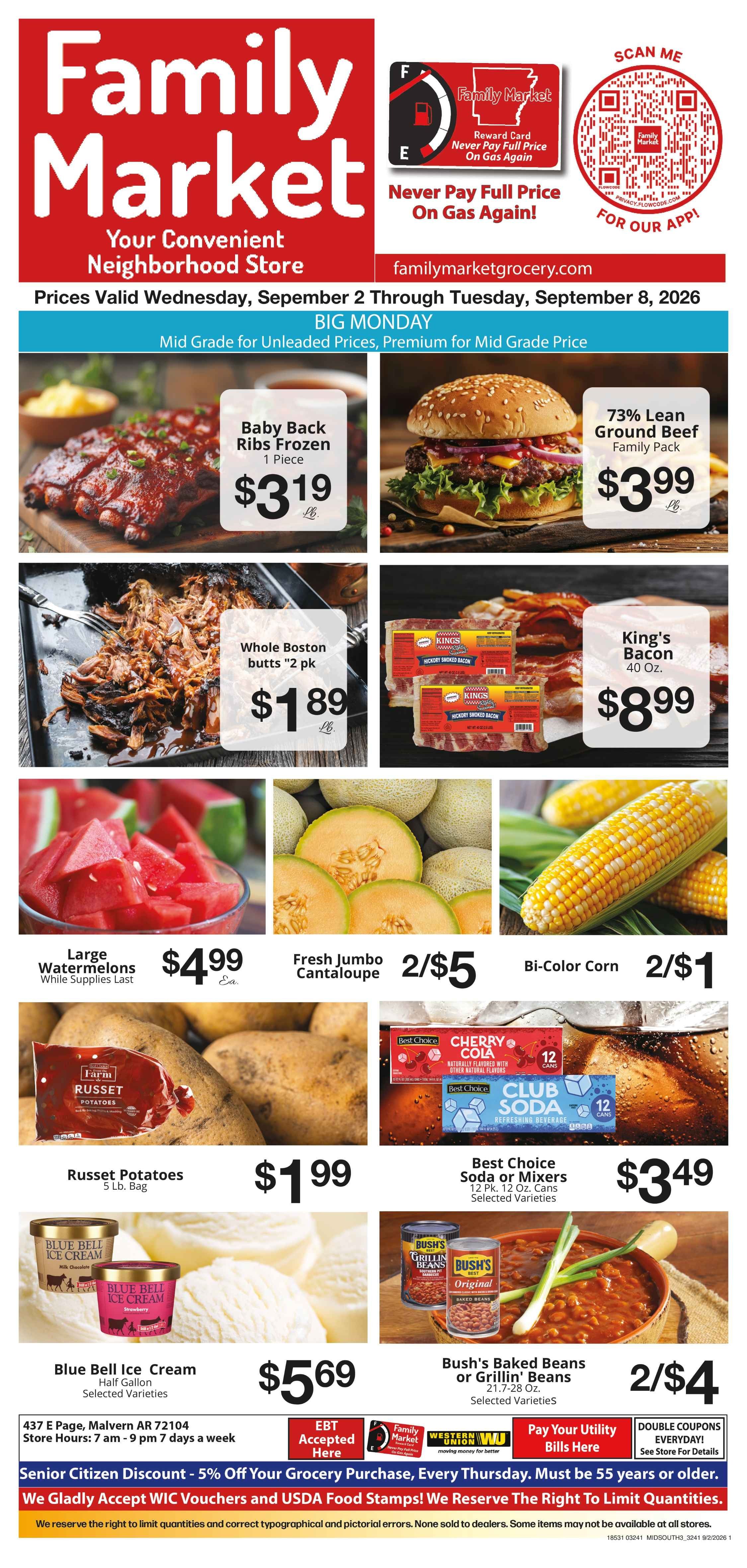 Family Market (Malvern, AR) Weekly Ad September 2 - 8, 2026