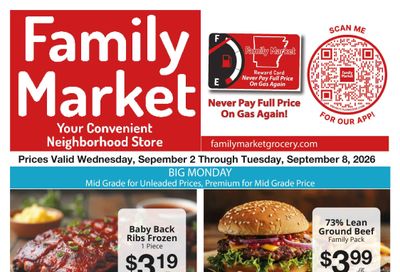 Family Market (Malvern, AR) Weekly Ad September 2 - 8, 2026