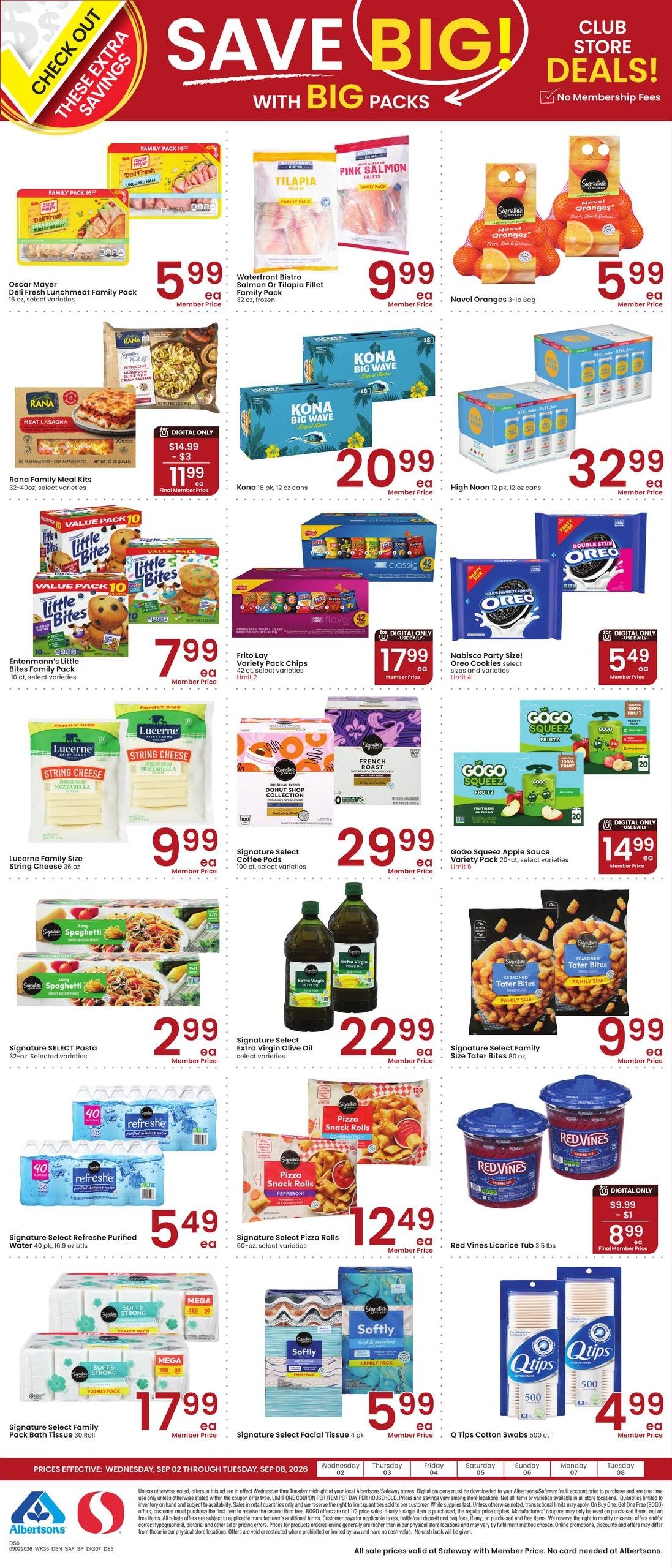 Safeway (Black Hawk Area, SD) Weekly Ad September 2 - 8, 2026