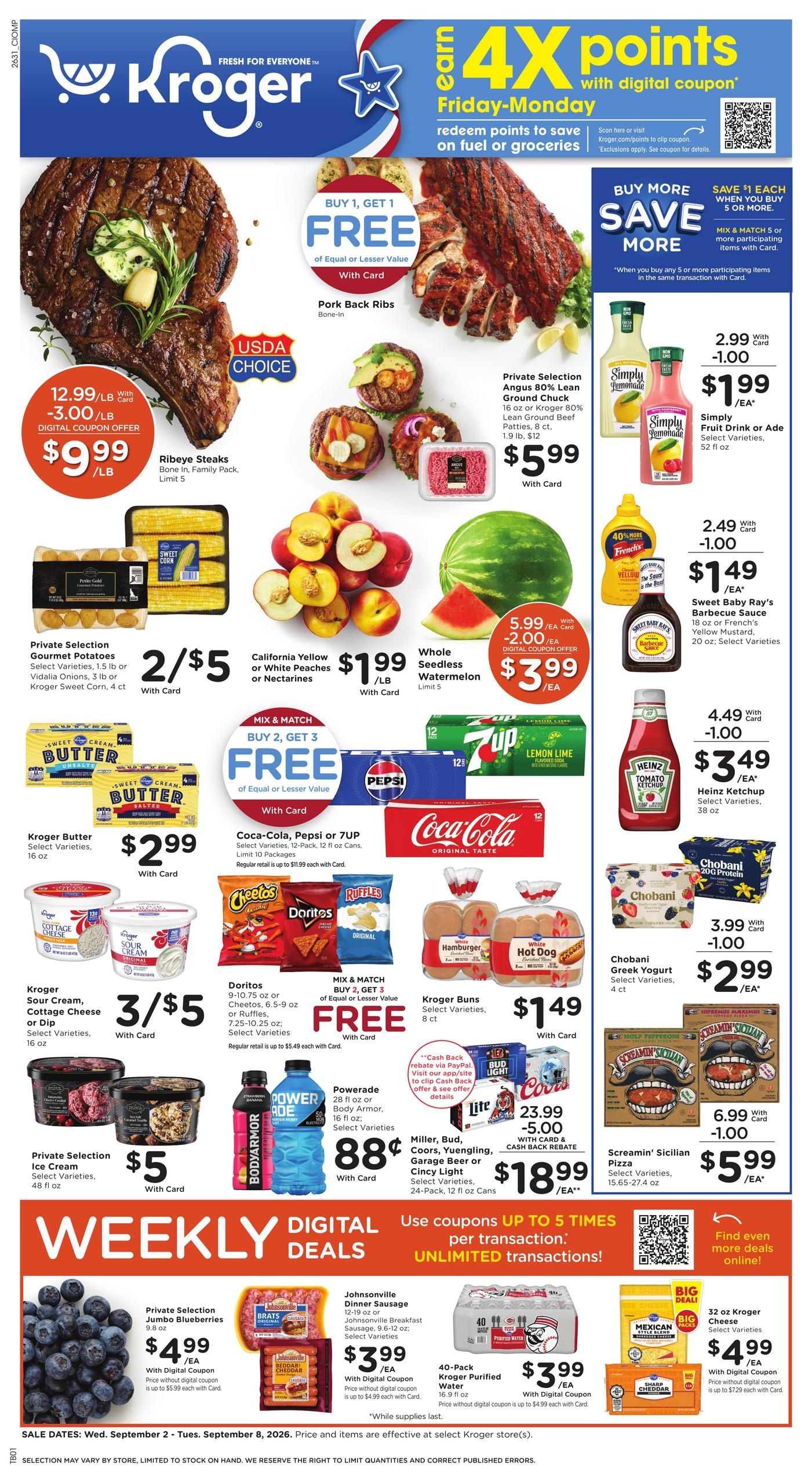 Kroger (Dayton Area, OH) Weekly Ad September 2 - 8, 2026