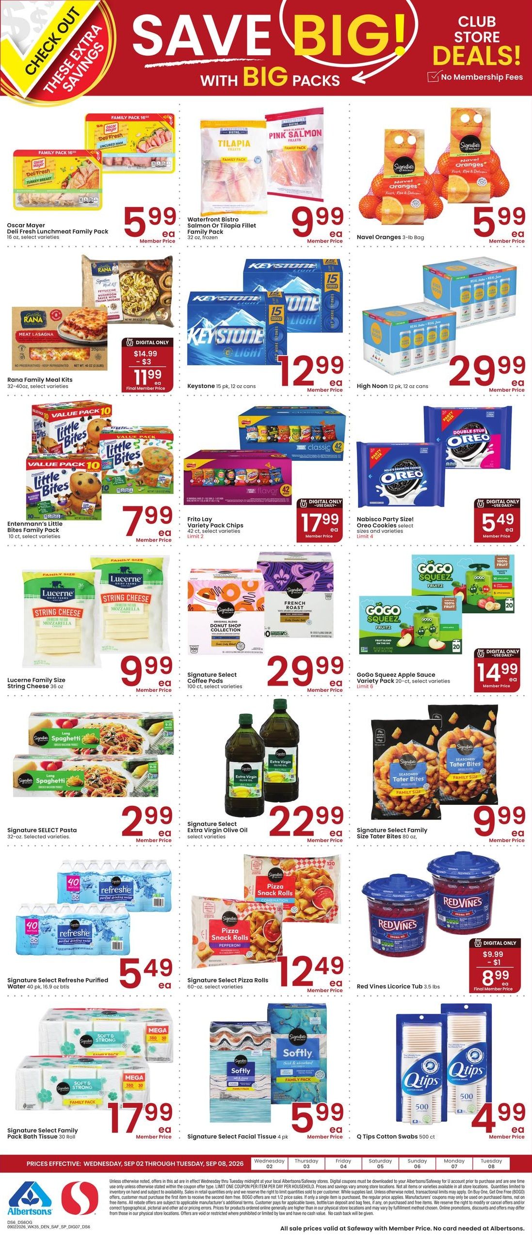 Safeway (Scottsbluff Area, NE) Weekly Ad September 2 - 8, 2026
